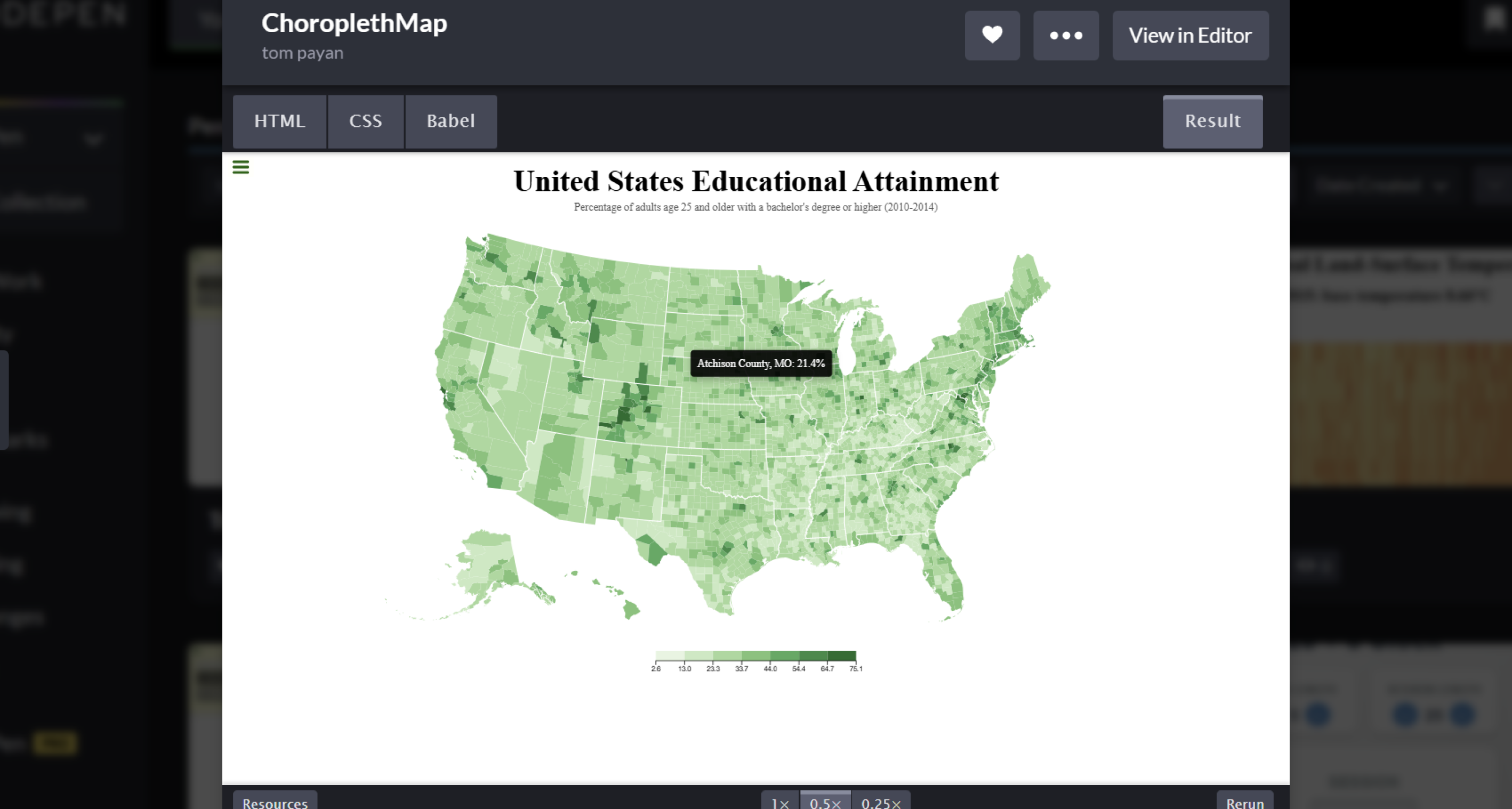 Carte interactive des universités aux USA